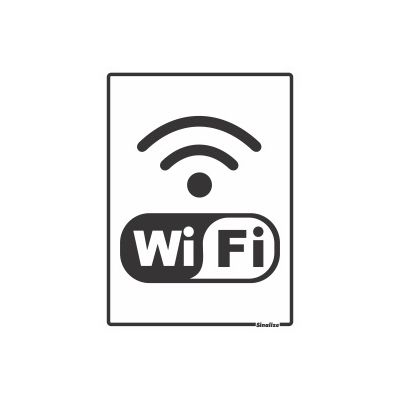 Placa Poliestireno 15x20 " WI-FI" - SINALIZE