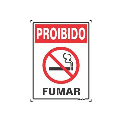 Placa Poliestireno 20x25 "PROÍBIDO FUMAR" 280SP - SINALIZE