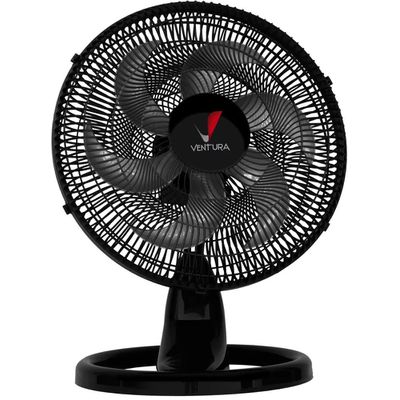 Ventilador Ventura Oscilante de Mesa 50CM Preto Grade Plástica - Ventidelta