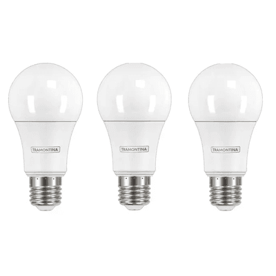 KIT C/ 3 LAMP LED BULBO 9W BIV 6500K - TRAMONTINA