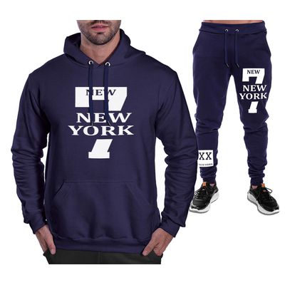 Conjunto Moletom Masculino 7 New York Blusa Marinho