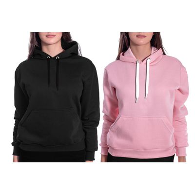 Moletom rosa cheap e preto