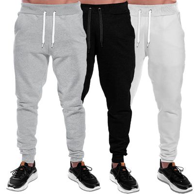 Kit Moletom 3 Calças Lisas Masculino Benellys – Cinza Claro Preto Branco