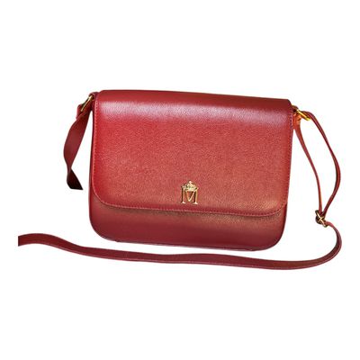 Bolsa em Couro Vermelha com Tampa Cida - MONALOVERS