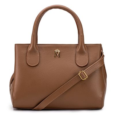 Bolsa em Couro Cor Doce de Leite Alessandra - MONALOVERS