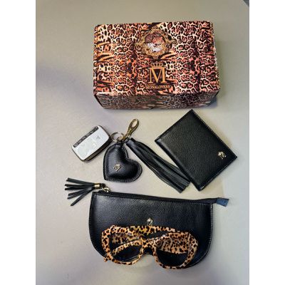 Kit 3 Peças em Couro Porta Óculos Preto - MONALOVERS