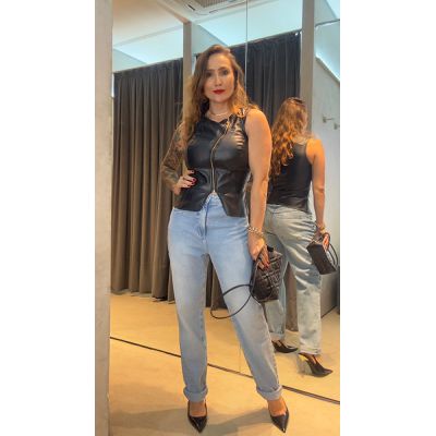 Calça Jeans Mom 105722 Azul Escuro - Black Blue