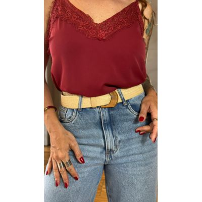 Blusa Alça Com Renda Sly Wear 561189 Vermelho