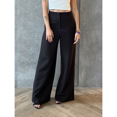 Calça Pantalona Minimal Preta