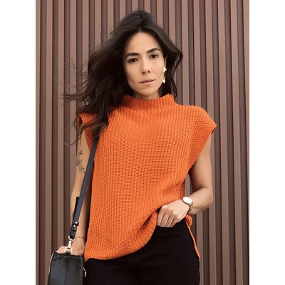 Colete Tricot Laranja