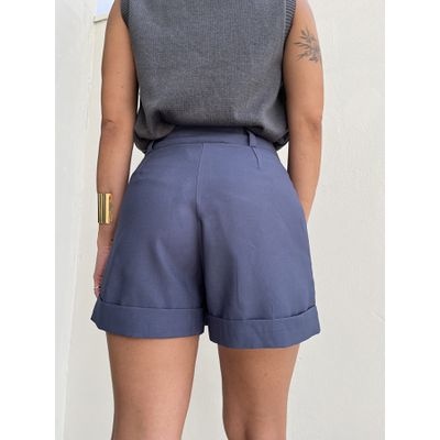 Short Barra Italiana Azul Índigo