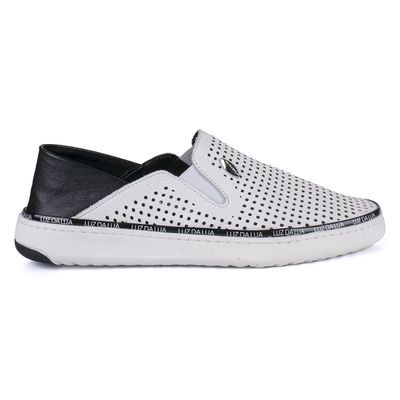 Tênis Couro New Ridge Bianco+Preto - Ponto A Shoes