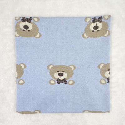Manta em Tricot Urso azul - Primeira Moda 