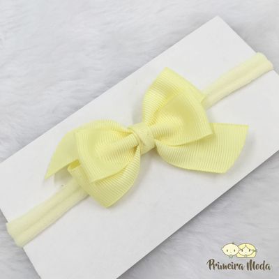 Faixa de cabelo para Bebê Amarelo - Primeira Moda 