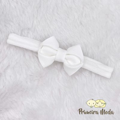 Faixa de cabelo para Bebê Docinho Branca - Primeira Moda 