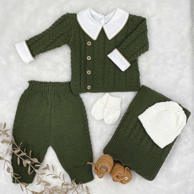Saída De Maternidade Joao Verde Militar - Primeira Moda 