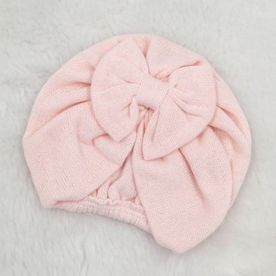 Turbante em Tricot Rosa Bebe - Primeira Moda 