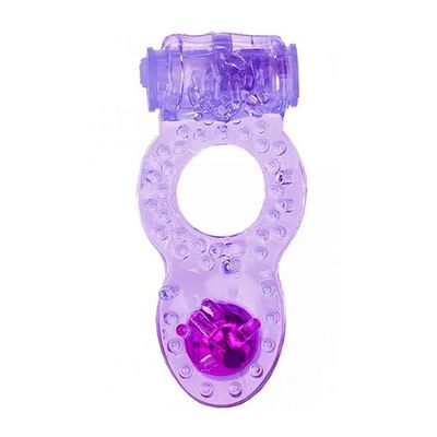 Anel Peniano Vibrador Com Pérola Cia Import Roxo