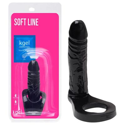 Anel Companheiro C/Pênis - 13,5 X 3cm Preto 