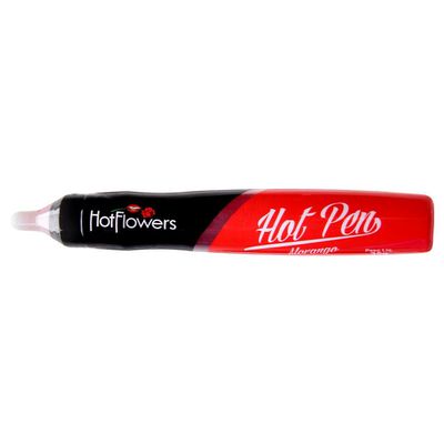 HOT PEN CANETA COMESTÍVEL HOTFLOWERS SABOR:MORANGO... - Q Charme