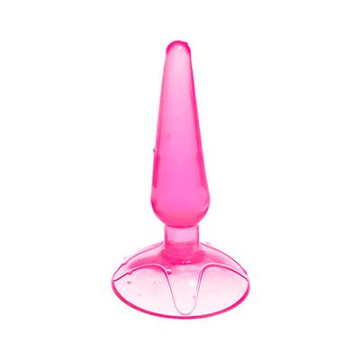 Plug Anal Silicone Cônico Rosa G - Q Charme