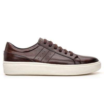Sapatênis Casual Masculino com Cadarço Tabaco - Topfran Sapatos Sociais