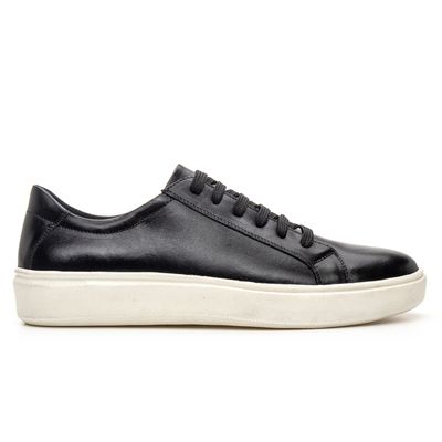 Sapatênis Masculino Sofisticado Casual com Cadarço Preto - Topfran Sapatos Sociais