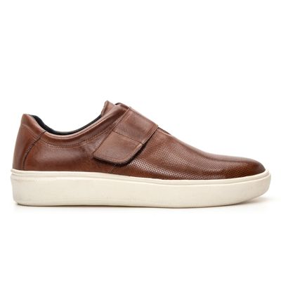 Sapatênis Masculino Casual Calce Fácil com Vélcro Whisky - Topfran Sapatos Sociais