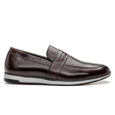 Loafer Masculino em Couro Esporte Fino Café - Topfran Sapatos Sociais
