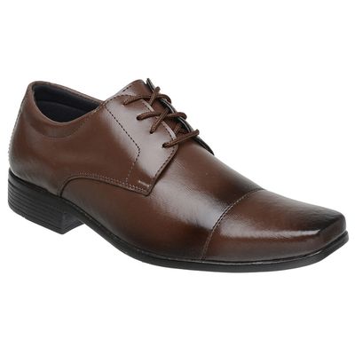 Sapato Social Masculino Cappuccino Cadarço Sola de... - Torani Calçados