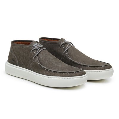 Bota Casual Masculina Nobuck Cinza - Torani Calçados