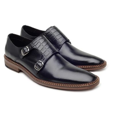 Sapato Social Monk Strap Masculino Couro Legítimo ... - Torani Calçados