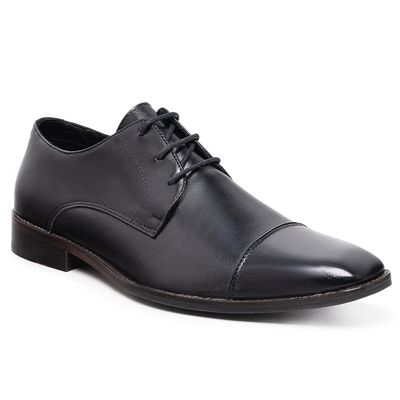 Sapato Social MascuIino Couro Legítimo Preto - Torani Calçados