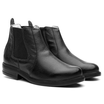 Botina Passeio Floater Preto Confort - Forrada em ... - TURUNA BOOTS