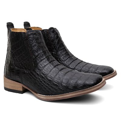 Bota Cano Curto Turuna Jacaré PRETO EXCLUSIVE - TURUNA BOOTS