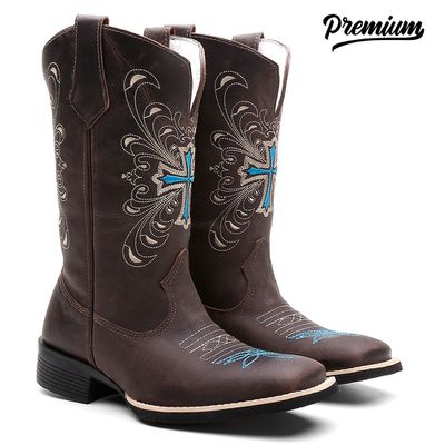 Bota Texana Feminina Cruz Azul - TURUNA BOOTS