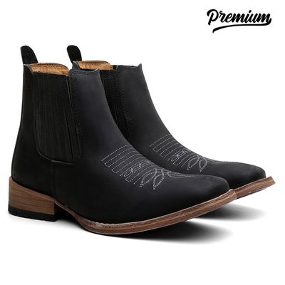 BOTA TURUNA CRAZY HORSE PRETO - TURUNA BOOTS