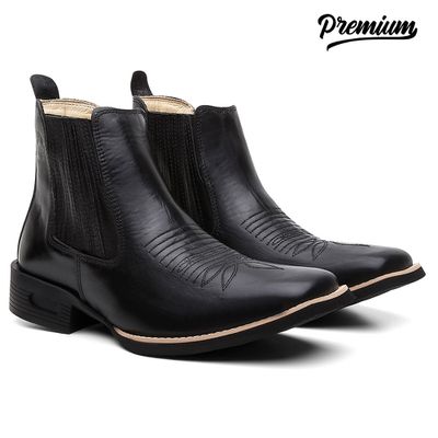 Bota Texana Cano Curto Turuna Látego Preto - TURUNA BOOTS