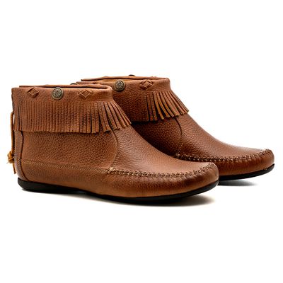 Bota Boho Feminina Cognac - Veromoc