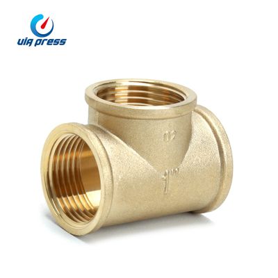 TEE LATÃO 1'' (25,4mm) ViaPress - Via Sol Energia Solar
