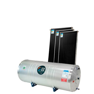 CONJUNTO BOILER SOLAR 500 LTS AÇO 316 + 3 COLETOR ... - Via Sol Energia Solar