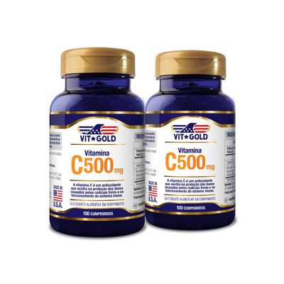 Vitamina C 500 mg Vitgold Kit 2x 100 comp
