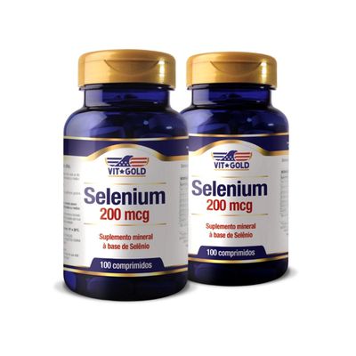 Selênio 200mcg Vitgold KIT2x 100 comprimidos