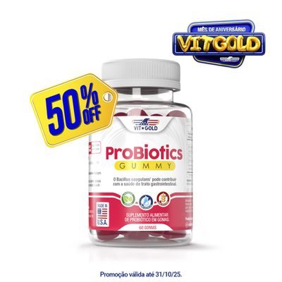 Gummies Probióticos Vitgold 60 gomas 