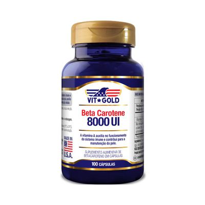 Vitamina A Beta Caroteno 8000 UI Vitgold 100 capsulas