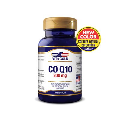 Coenzima Q10 CoQ10 200mg Vitgold 60 cápsulas