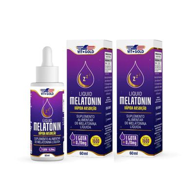 Melatonina em gotas Vitgold Kit 2x 60 ml