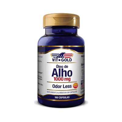 Óleo de Alho 1000 mg Odor Less Vitgold 100 cápsulas