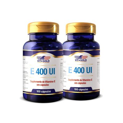 Vitamina E 400 UI Vitgold Kit 2x 100 cápsulas