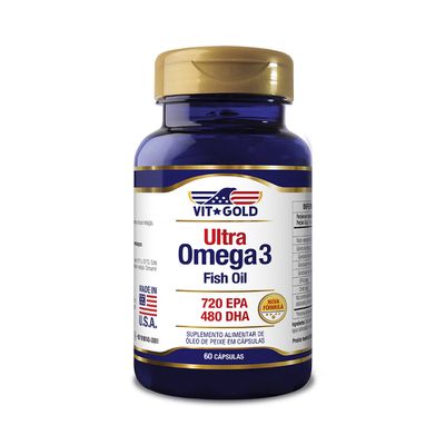 Ultra Ômega3 720 EPA/480 DHA Vitgold com 60 cápsulas